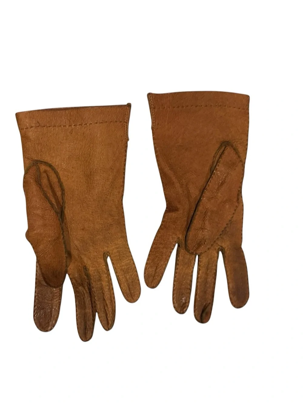 Vintage Brown Leather Gloves Sz M